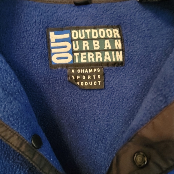 OUTDOOR URBAN TERRAIN Mens size XL Royal blue fleece pull over - Picture 3 of 4